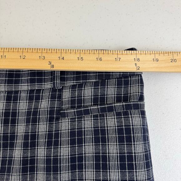 Banana Republic Factory Pants Womens 16 Sloan High Rise Blue White Check Career - Picture 9 of 12